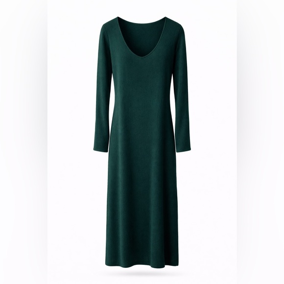 forest green long sleeve maxi dress Sullivan Puff Sleeve Maxi Dress - Forest Green